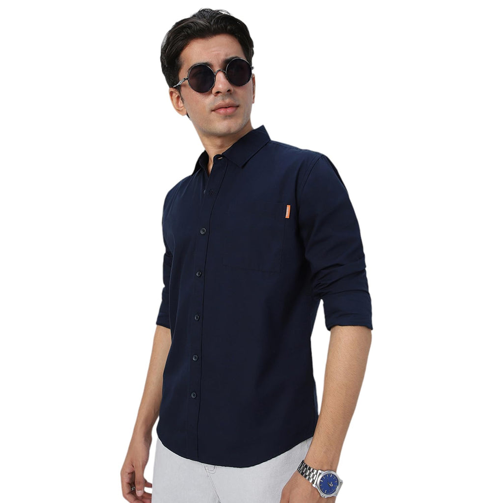 Urbano Fashion Men's Cotton Full Sleeve Regular Fit Casual Solid Shirt