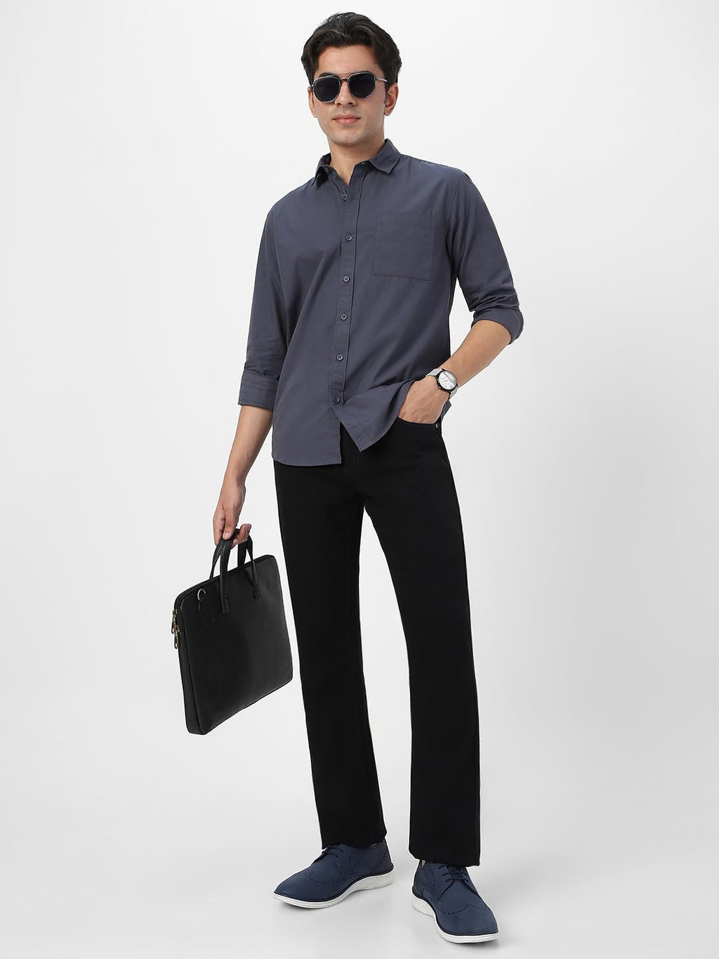 Urbano Fashion Men's Cotton Full Sleeve Regular Fit Casual Solid Shirt