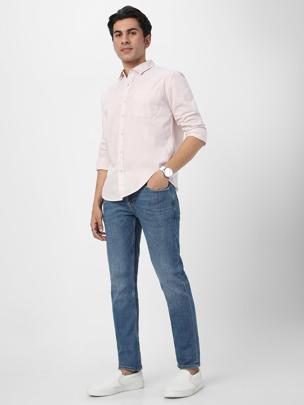 Urbano Fashion Men's Cotton Full Sleeve Regular Fit Casual Solid Shirt