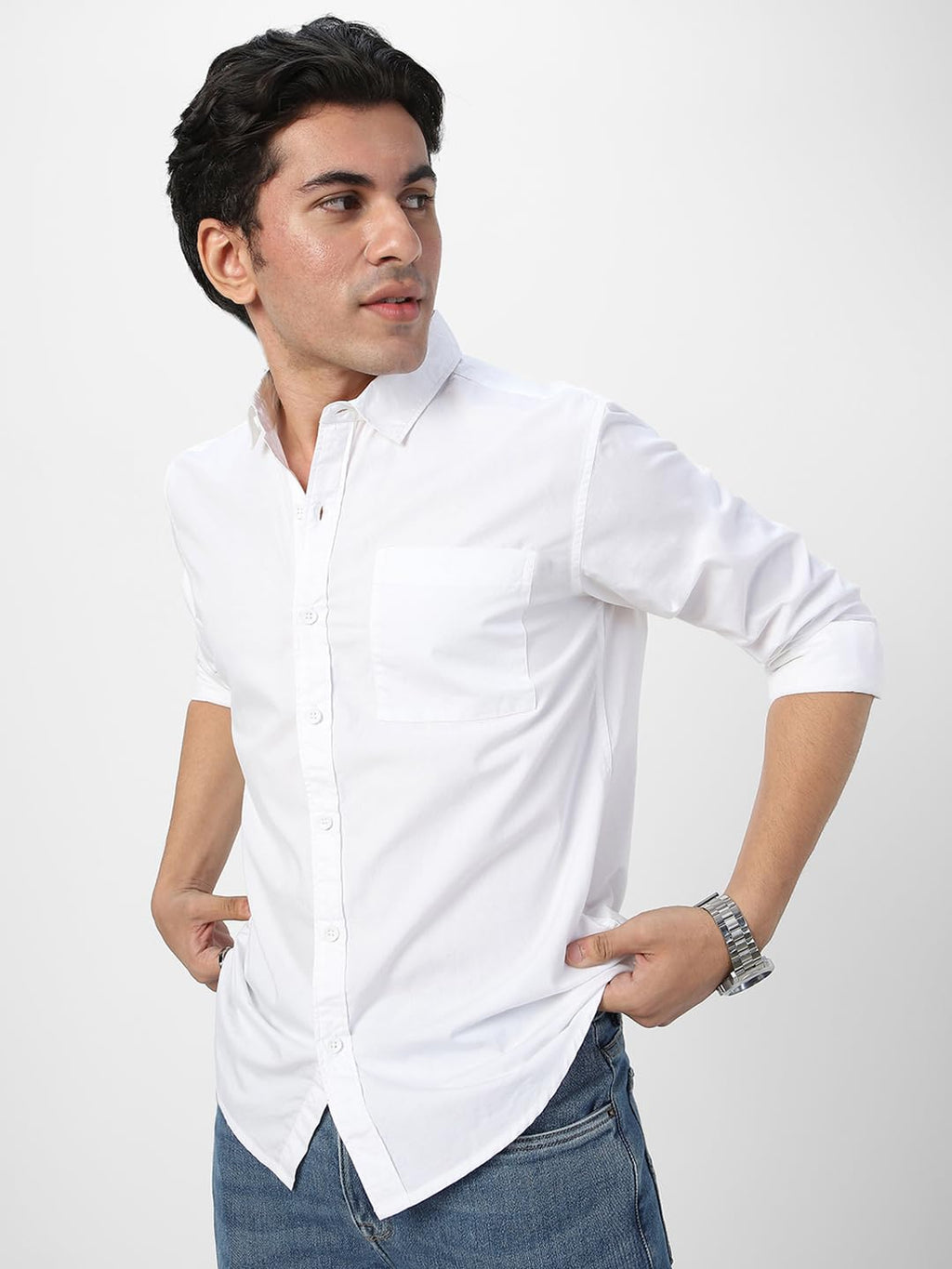Urbano Fashion Men's Cotton Full Sleeve Regular Fit Casual Solid Shirt