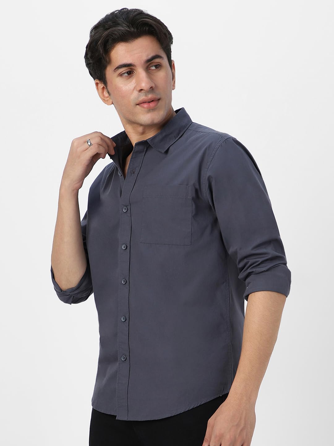 Urbano Fashion Men's Cotton Full Sleeve Regular Fit Casual Solid Shirt