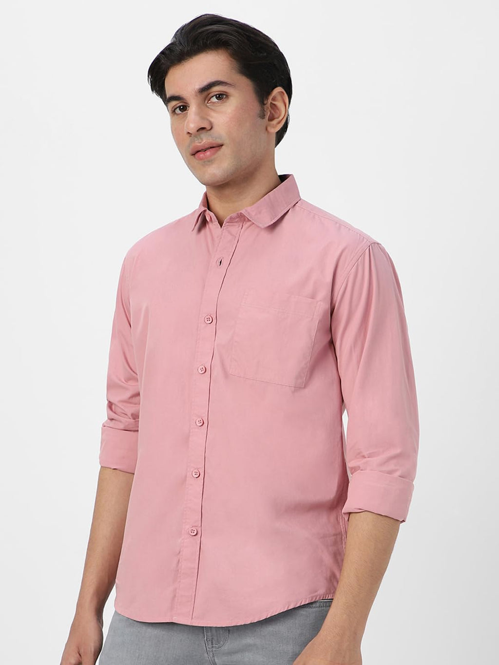 Urbano Fashion Men's Cotton Full Sleeve Regular Fit Casual Solid Shirt