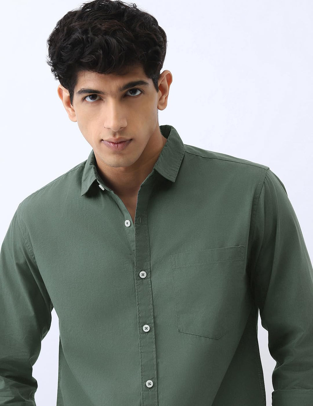 Urbano Fashion Men's Cotton Full Sleeve Regular Fit Casual Solid Shirt