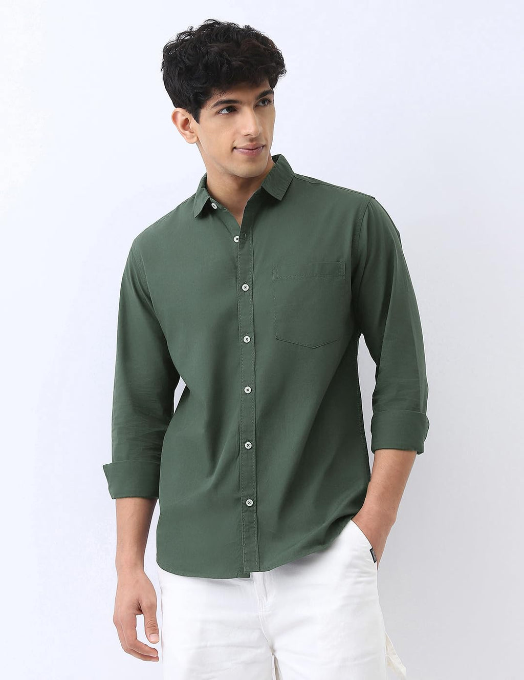 Urbano Fashion Men's Cotton Full Sleeve Regular Fit Casual Solid Shirt