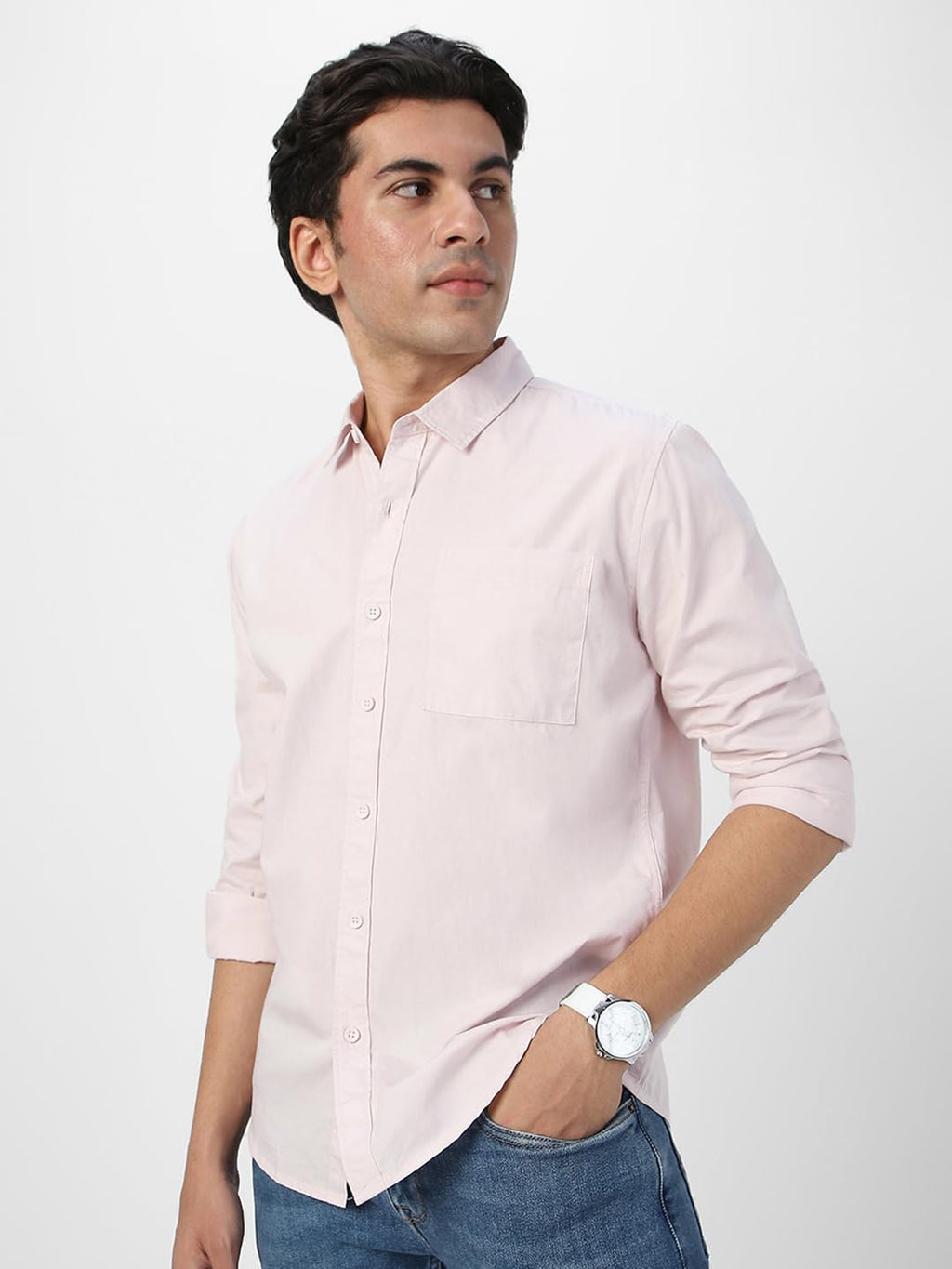 Urbano Fashion Men's Cotton Full Sleeve Regular Fit Casual Solid Shirt