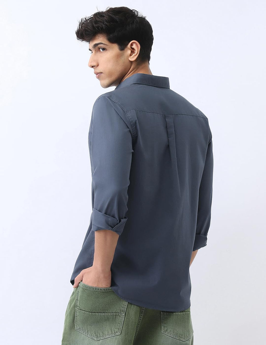 Urbano Fashion Men's Cotton Full Sleeve Regular Fit Casual Solid Shirt