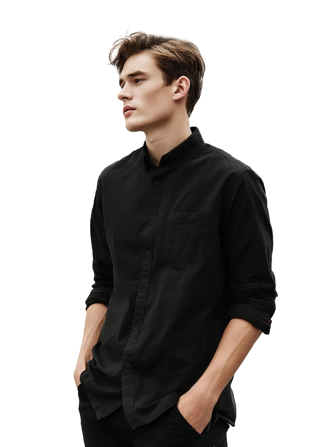Urbano Fashion Men's Cotton Full Sleeve Regular Fit Casual Solid Shirt
