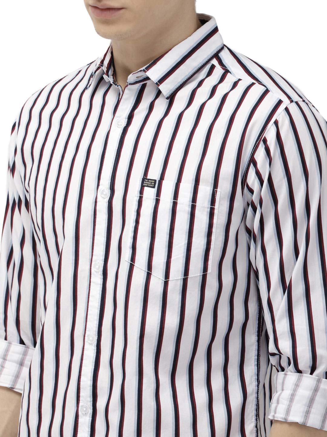 The Indian Garage Co Men Slim Fit Checkered Full Sleeves Spread Collar Casual Shirt
