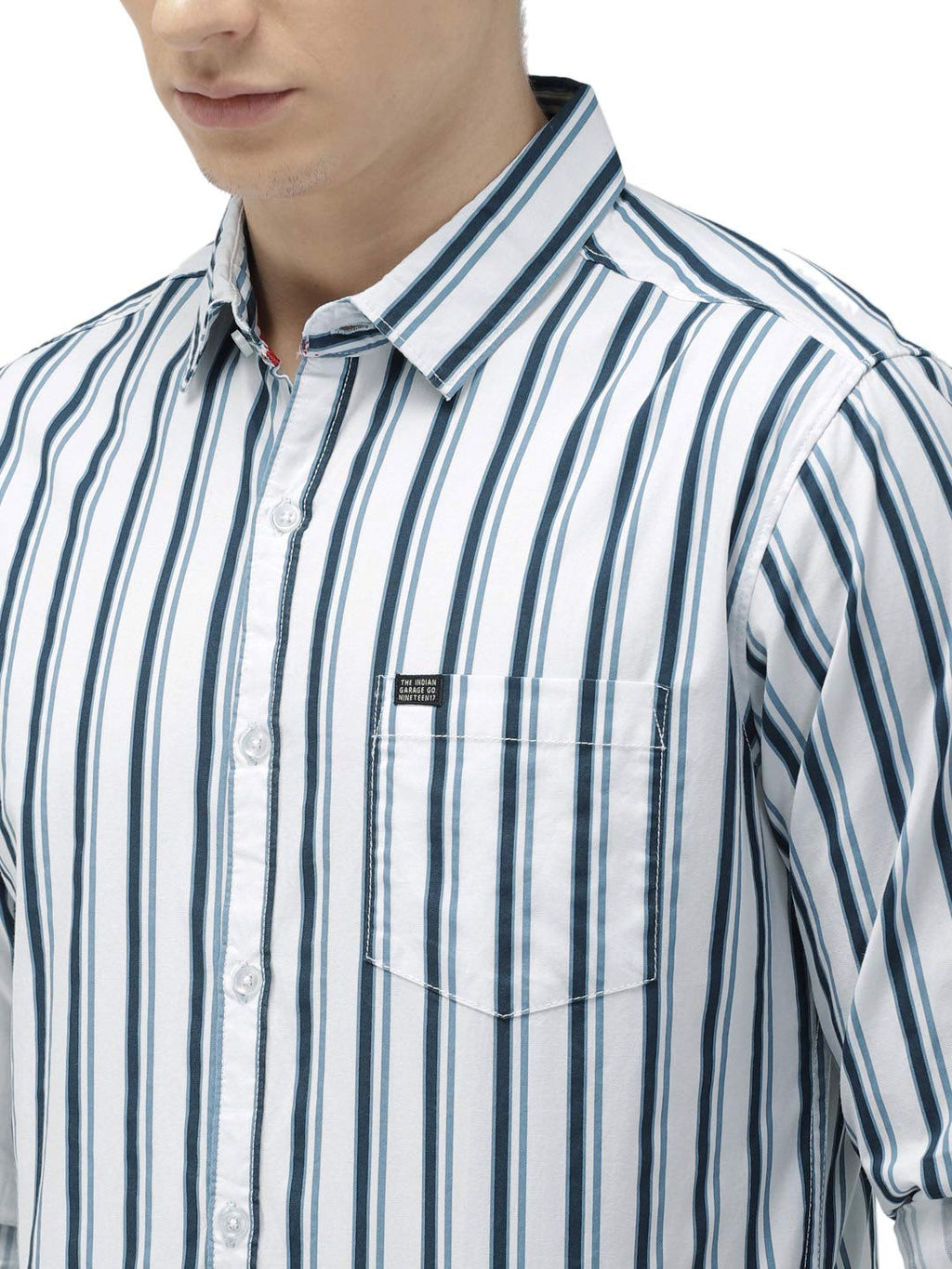 The Indian Garage Co Men Slim Fit Checkered Full Sleeves Spread Collar Casual Shirt