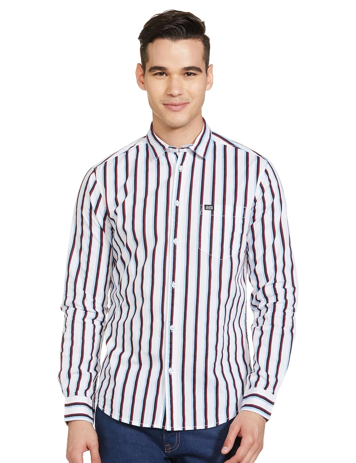 The Indian Garage Co Men Slim Fit Checkered Full Sleeves Spread Collar Casual Shirt
