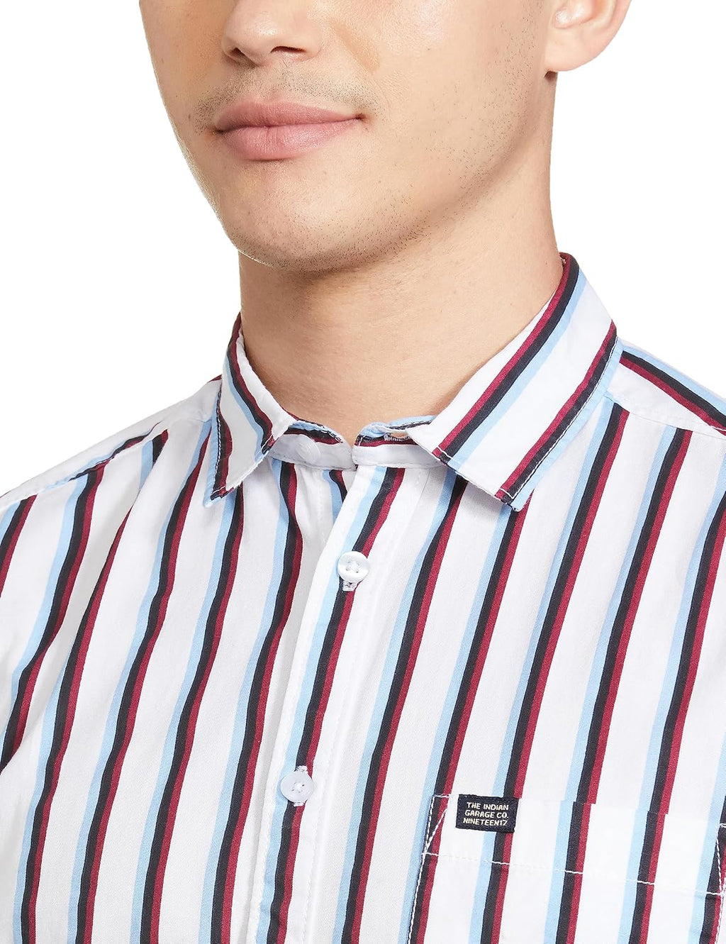 The Indian Garage Co Men Slim Fit Checkered Full Sleeves Spread Collar Casual Shirt